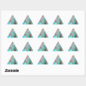 Sticker Triangulaire Peinture florale (Feuille)
