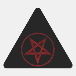 Sticker Triangulaire Pentagram Red Devil