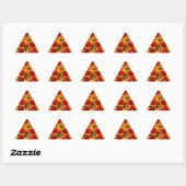 Sticker Triangulaire Pepperoni et Pizza aux champignons (Feuille)