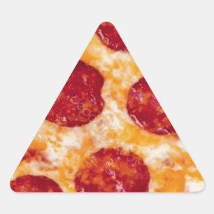 Sticker Triangulaire Pepperoni Pizza Hot et Yummy!