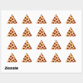 Sticker Triangulaire Pepperoni Pizza Motif (Feuille)