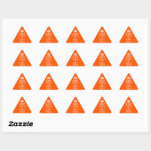 Sticker Triangulaire Personalized KEEP CALM Your Text Orange Accent (Feuille)