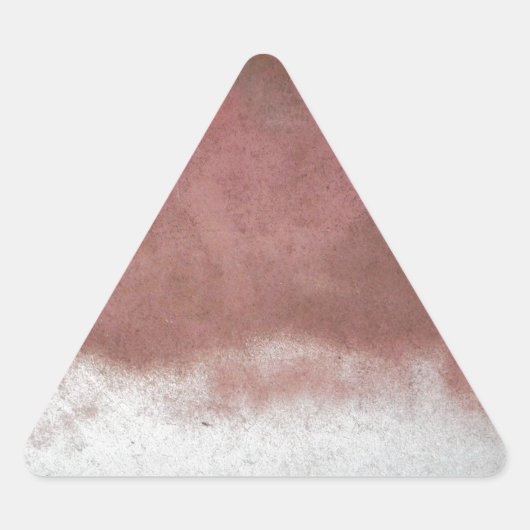 Sticker Triangulaire personnalisé de luxe rose et blanc (Devant)