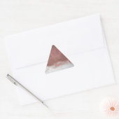 Sticker Triangulaire personnalisé de luxe rose et blanc (Enveloppe)