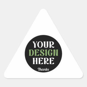 Sticker Triangulaire personnalisé, unique, élégant et minimaliste kiss 