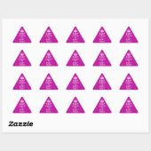 Sticker Triangulaire Personnalisez Votre Confort En Disant Éclair Rose  (Feuille)