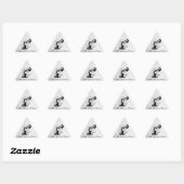 Sticker Triangulaire Petit Baby shower Unicorn (Feuille)