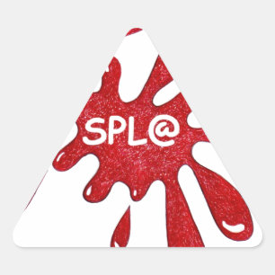 STICKER TRIANGULAIRE PETIT ROUGE