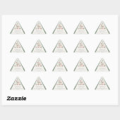 Sticker Triangulaire Phoques décontractés verts triangle de Noël (Feuille)