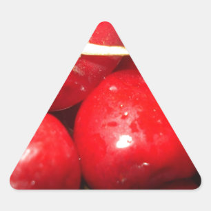 Sticker Triangulaire Photo de Cherries