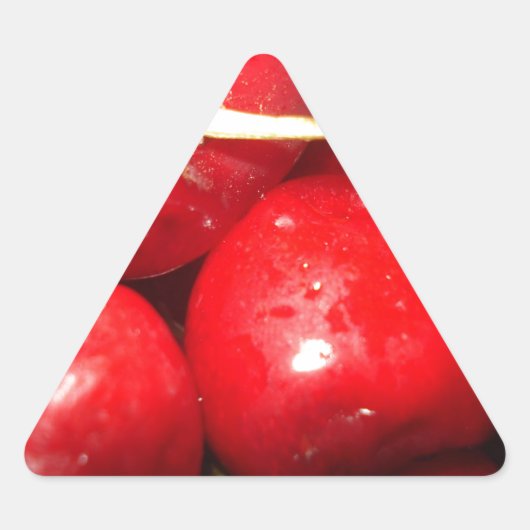 Sticker Triangulaire Photo de Cherries (Devant)