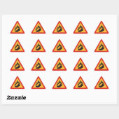 Sticker Triangulaire Piments chauds en danger (Feuille)