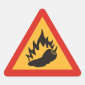 Sticker Triangulaire Piments chauds en danger (Devant)