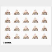 Sticker Triangulaire Pink Bridal Bliss Celebrate Love Happiness Wedding (Feuille)