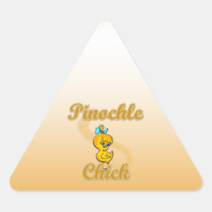 Sticker Triangulaire Pinochle Chick