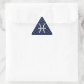 Sticker Triangulaire Pisces Zodiac on Blue Carbon Fiber (Sac)
