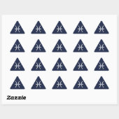 Sticker Triangulaire Pisces Zodiac on Blue Carbon Fiber (Feuille)