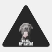 Sticker Triangulaire Pitbull (Devant)