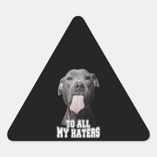 Sticker Triangulaire Pitbull (Devant)
