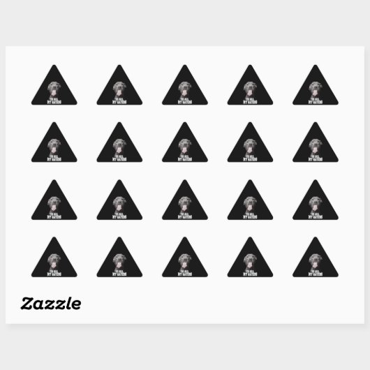 Sticker Triangulaire Pitbull (Feuille)