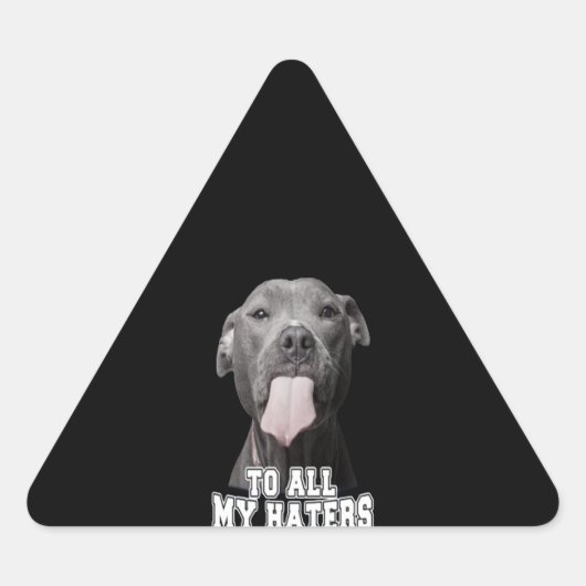 Sticker Triangulaire Pitbull (Devant)