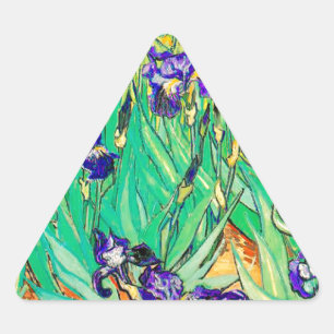 Sticker Triangulaire PixDezines van gogh iris/st. remy