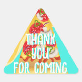 Sticker Triangulaire Pizza fête classique collant rond (Devant)