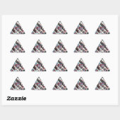 Sticker Triangulaire Plaid Blue Burgundy (Feuille)