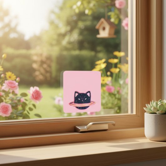 Sticker Triangulaire Planet Cat