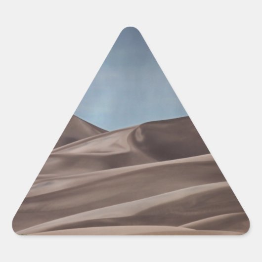 Sticker Triangulaire Pluie sur les grandes dunes de sable (Devant)