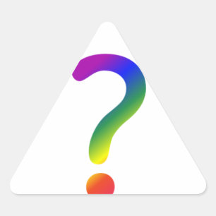 Sticker Triangulaire Point d'interrogation Rainbow
