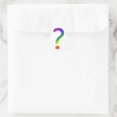 Sticker Triangulaire Point d'interrogation Rainbow (Sac)