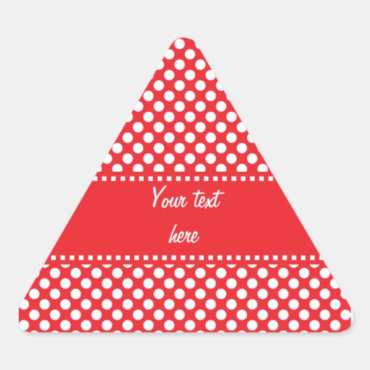 Sticker Triangulaire Pointe blanc et rouge (Devant)