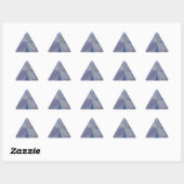 Sticker Triangulaire Polka gris cendré bleu Pointe Texture Art Imprimer (Feuille)