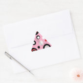 Sticker Triangulaire Polka rose (Enveloppe)