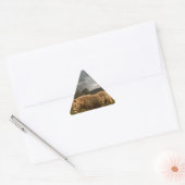 Sticker Triangulaire Poney miniature blond / Cheval (Enveloppe)