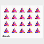 Sticker Triangulaire Pop Art Love (Feuille)