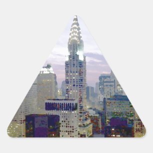 Sticker Triangulaire Pop Art Oil Paint Effet New York