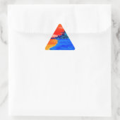 Sticker Triangulaire Pop Art Plage Exotique Palmiers (Sac)