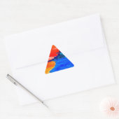 Sticker Triangulaire Pop Art Plage Exotique Palmiers (Enveloppe)