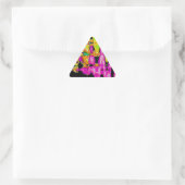 Sticker Triangulaire Poster d'art Abstrait Neon Glitch Imprimer (Sac)