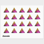 Sticker Triangulaire Poster d'art Abstrait Neon Glitch Imprimer (Feuille)