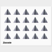Sticker Triangulaire Pots Chevron Gris Cendré Imprimer (Feuille)
