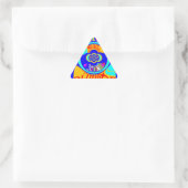Sticker Triangulaire Psychedelic Groove : Pop Art Énergie Abstraite (Sac)