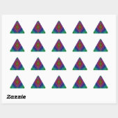 Sticker Triangulaire Psychedelic Time Warp par SD. Kelley (Feuille)