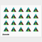Sticker Triangulaire Psychédélique (Feuille)