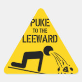 Sticker Triangulaire Puke au vent (Devant)