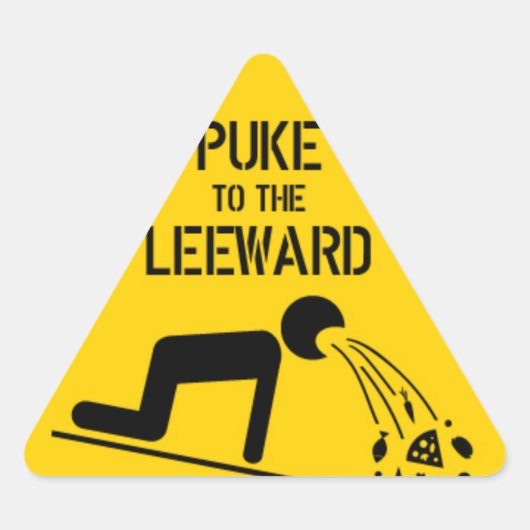 Sticker Triangulaire Puke au vent (Devant)