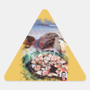 Sticker Triangulaire Pulpo a la gallega/Polbo á feira/poulpe galicienne