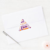 Sticker Triangulaire Purple / Orange Merci Cloud multilingue (Enveloppe)